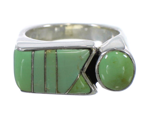 Authentic Sterling Silver Turquoise Southwest Jewelry Ring Size 7 VX61415