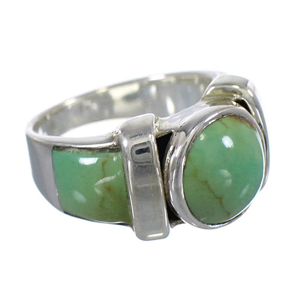 Turquoise And Southwest Authentic Sterling Silver Ring Size 5-3/4 VX61487