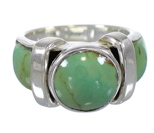 Turquoise And Southwest Authentic Sterling Silver Ring Size 5-3/4 VX61487