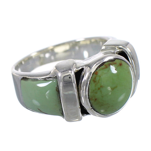 Turquoise And Silver Southwest Ring Size 6 VX61493
