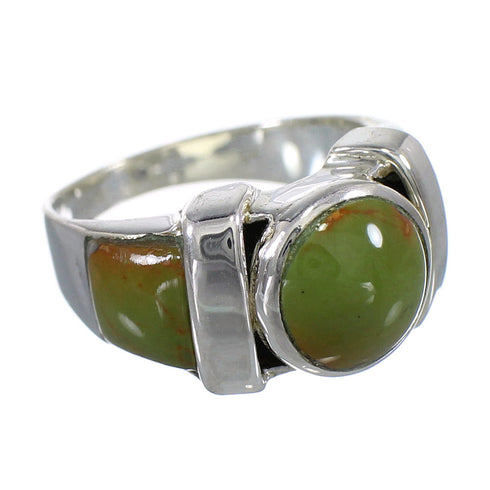 Turquoise And Genuine Sterling Silver Southwest Ring Size 6 VX61504