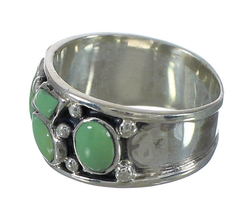 Authentic Sterling Silver Jewelry Turquoise Ring Size 6-1/2 AX92761