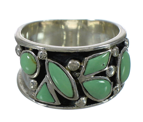 Silver Southwestern Jewelry Turquoise Ring Size 7-3/4 AX92767