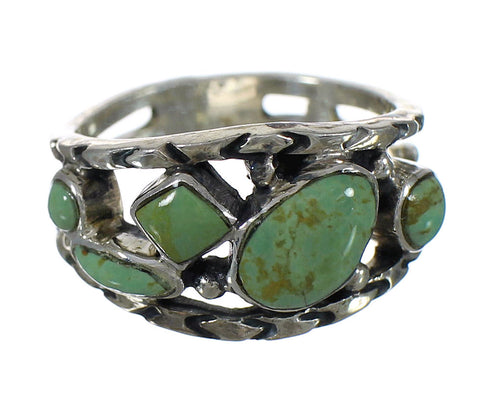 Authentic Sterling Silver Turquoise Southwestern Ring Size 5 YX92736