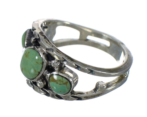 Authentic Sterling Silver Turquoise Southwestern Ring Size 5 YX92736