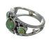 Turquoise Southwestern Silver Ring Size 8 YX92876