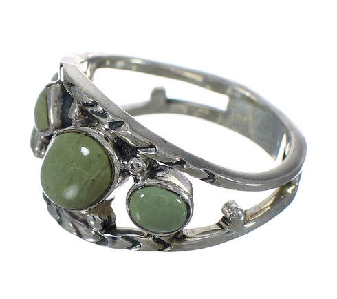 Turquoise Southwestern Authentic Sterling Silver Ring Size 7-1/2 YX92892