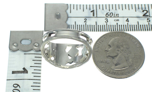 Turquoise Southwestern Authentic Sterling Silver Ring Size 7-1/2 YX92892