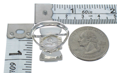 Southwestern Authentic Sterling Silver Opal Turquoise Ring Size 6-3/4 YX82762