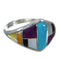 Multicolor Southwest Sterling Silver Ring Size 7-3/4 YX74974