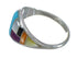 Multicolor Southwest Sterling Silver Ring Size 7-3/4 YX74974