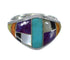 Multicolor Southwestern Genuine Sterling Silver Ring Size 7-1/4 YX75001