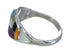 Multicolor Inlay Sterling Silver Ring Size 6-3/4 YX75007