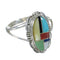 Genuine Sterling Silver And Multicolor Ring Size 5-1/2 YX75019
