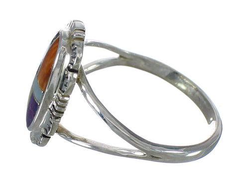 Multicolor Silver Jewelry Ring Size 6-1/4 YX75062