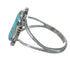 Turquoise And Opal Inlay Southwest Sterling Silver Ring Size 6-1/4 WX70286