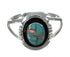 Southwestern Turquoise And Opal Genuine Sterling Silver Ring Size 8-1/4 WX70461