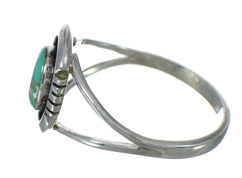 Southwest Opal And Turquoise Inlay Silver Ring Size 6-1/4 WX70589