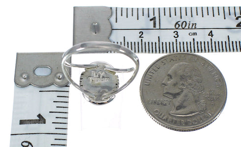 Opal And Turquoise Inlay Silver Southwestern Ring Size 7-1/4 WX70595