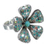 Sterling Silver Flower Turquoise And Opal Ring Size 7 WX70639