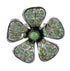 Southwestern Silver Turquoise And Opal Flower Ring Size 7-1/2 WX70770