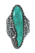 Turquoise Southwestern Sterling Silver Ring Size 5 RX62709