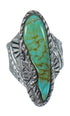 Turquoise Genuine Sterling Silver Southwestern Ring Size 6-1/2 RX62724