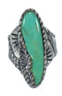 Sterling Silver Southwestern Turquoise Ring Size 7-1/2 RX62746