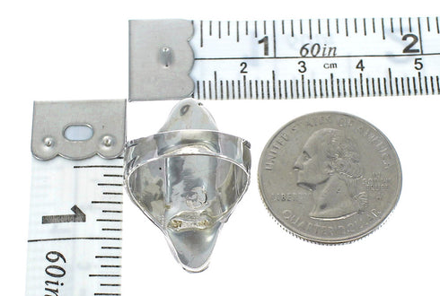 Southwest Genuine Sterling Silver And Turquoise Ring Size 5 RX62743