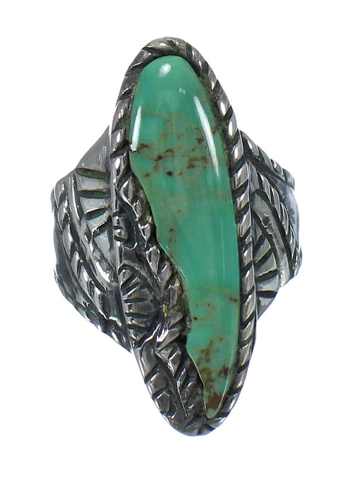 Genuine Sterling Silver And Southwest Turquoise Ring Size 8-1/4 RX62773