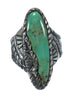 Genuine Sterling Silver And Southwest Turquoise Ring Size 8-1/4 RX62773
