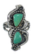 Authentic Sterling Silver Southwestern Turquoise Ring Size 6-1/4 RX62801