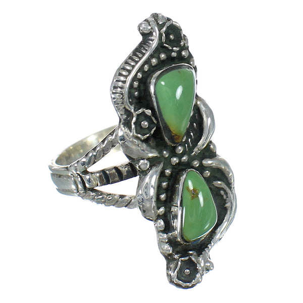 Turquoise And Sterling Silver Southwest Ring Size 8-1/4 RX62808