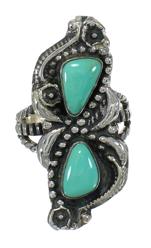 Turquoise And Sterling Silver Southwest Ring Size 6-1/4 RX62870