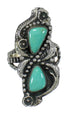 Turquoise And Sterling Silver Southwest Ring Size 6-1/4 RX62870