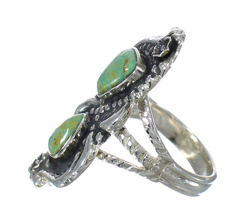 Genuine Sterling Silver Turquoise Southwest Ring Size 5-3/4 RX62946