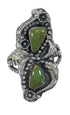Authentic Sterling Silver Southwestern Turquoise Ring Size 8-1/4 RX62949