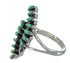 Southwest Needlepoint Silver And Turquoise Ring Size 8-3/4 RX62980