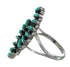 Genuine Sterling Silver Needlepoint Turquoise Ring Size 7-3/4 RX62993