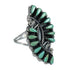Southwest Genuine Sterling Silver Turquoise Needlepoint Ring Size 8-1/4 RX63023