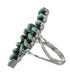 Turquoise Needlepoint Southwest Sterling Silver Ring Size 7-1/4 RX63022