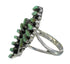Turquoise Needlepoint Southwestern Sterling Silver Ring Size 8-1/4 RX63064