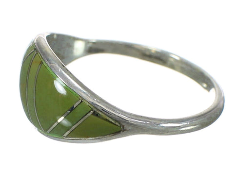 Sterling Silver And Turquoise Inlay Southwest Ring Size 5-1/4 WX62781