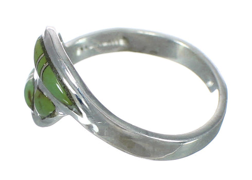 Southwest Sterling Silver And Turquoise Ring Size 6-3/4 WX62851