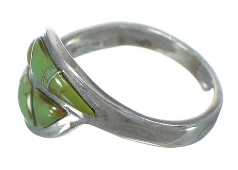 Genuine Sterling Silver And Turquoise Southwestern Ring Size 5-1/4 WX62875