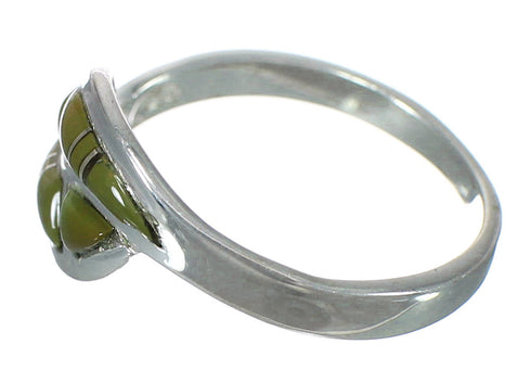 Genuine Sterling Silver Southwestern Turquoise Ring Size 6-3/4 WX62953