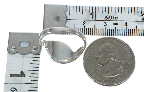 Genuine Sterling Silver Southwestern Turquoise Ring Size 6-3/4 WX62953