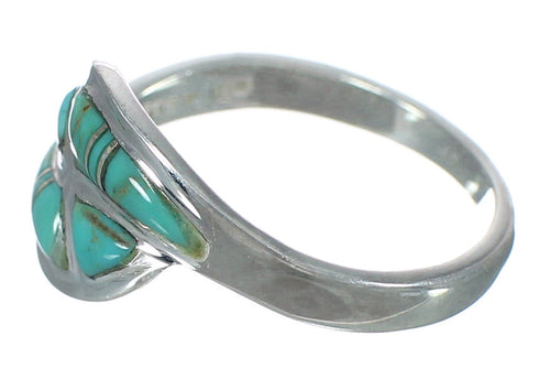 Authentic Sterling Silver Turquoise Southwest Ring Size 5-1/4 WX62987