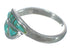 Authentic Sterling Silver Turquoise Southwest Ring Size 5-1/4 WX62987