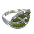 Turquoise Inlay Southwest Silver Ring Size 4-3/4 WX63067